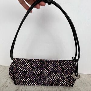 Vintage THE SAK Whimsigoth Punk Purple Weave Bag Y2K East West Bag